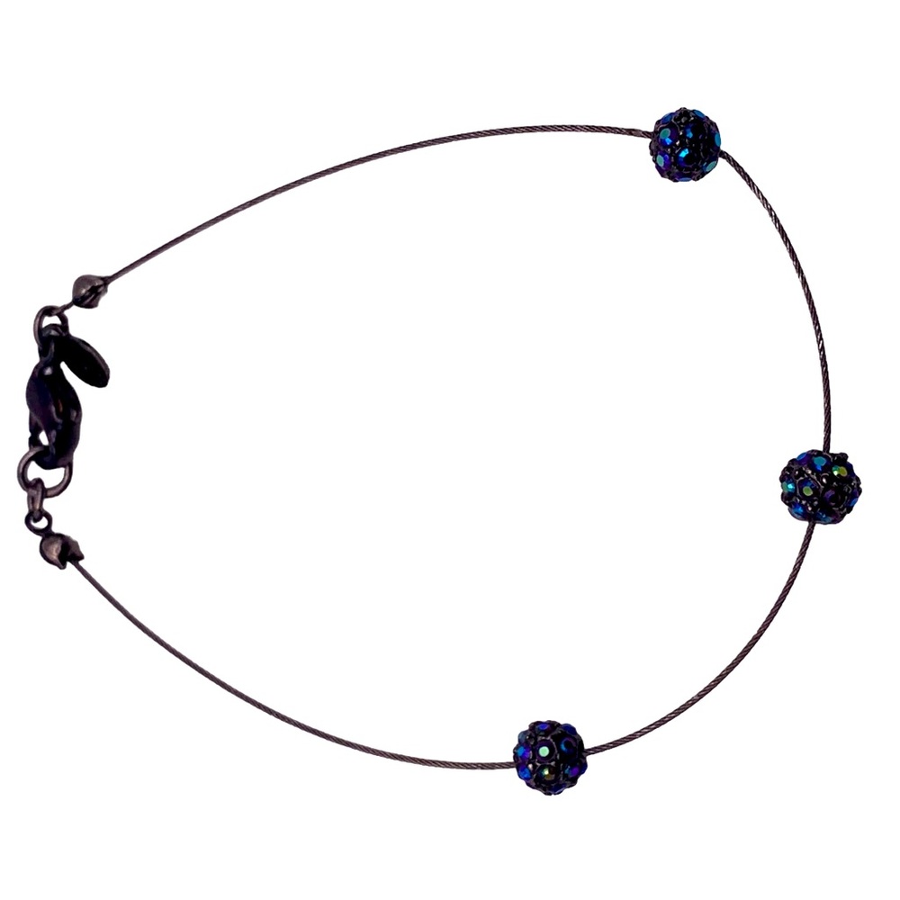 Blue Crystal Bead Bracelet